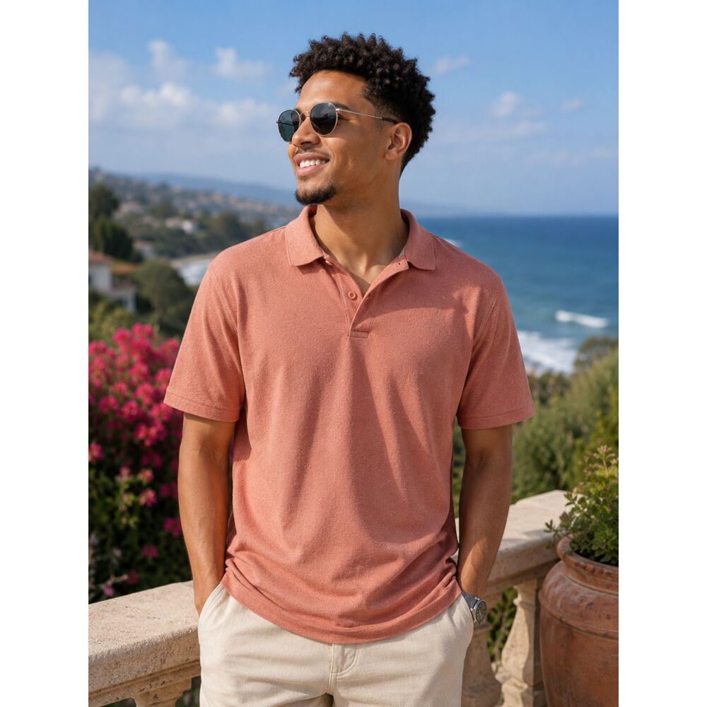 Nickel & Iron Polo Shirt Coral Large
